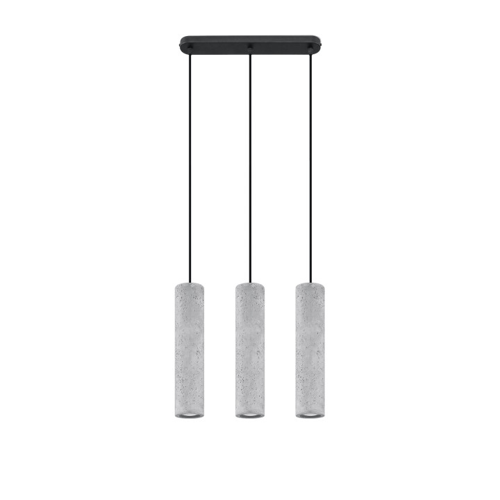 Lampa wisząca Sollux Ligthing Luvo 2, 7x34cm, GU10 2x40W, czarny/beton