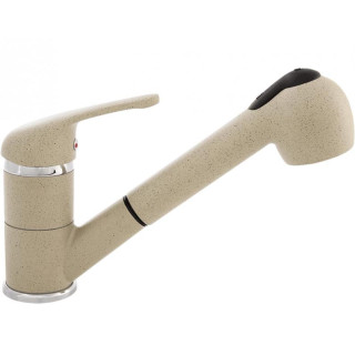 Bateria zlewozmywakowa Laveo Bona stojąca z wyciąganą wylewką typu U - stal