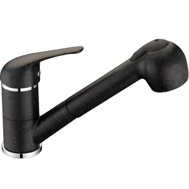 Bateria zlewozmywakowa Laveo Daga stojąca z wyciąganą wylewką - beż