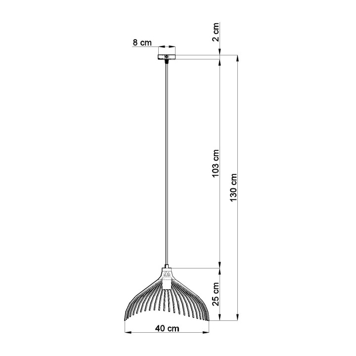 Lampa wisząca Sollux Ligthing Gate, 35cm, E27 1x60W, biały