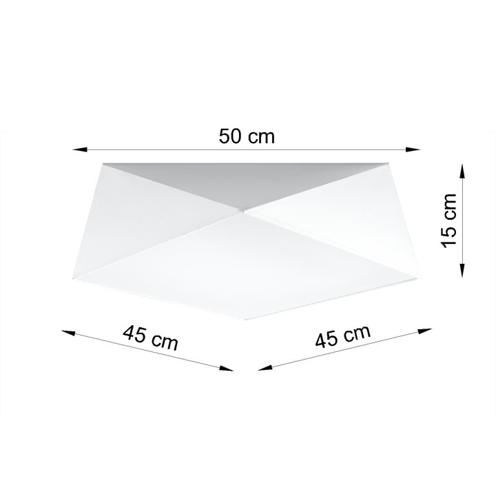 Plafon Sollux Ligthing Hexa 35, 40cm, E27 1x60W, biały