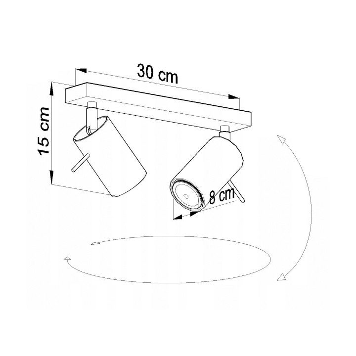 Kinkiet Sollux Ligthing Ring, 8x15cm, okrągły, 1xGU10 LED 6W, chrom