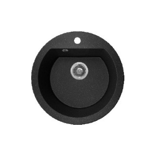 Zlewozmywak granitowy, 1 komora bez ociekacza, Laveo Dafne - czarny