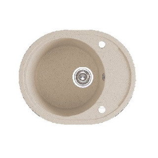 Zlewozmywak granitowy, 1komora z półociekaczem, Laveo Dafne - beżowy