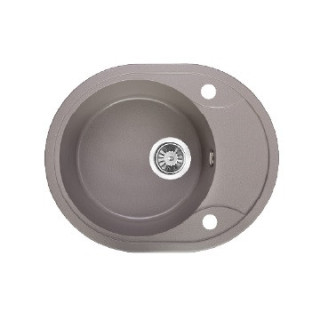 Zlewozmywak granitowy, 1 komora z półociekaczem, Laveo Dafne - szary