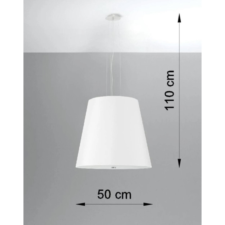 Żyrandol Sollux Ligthing Bella, 90cm, E27 3x60W, biały