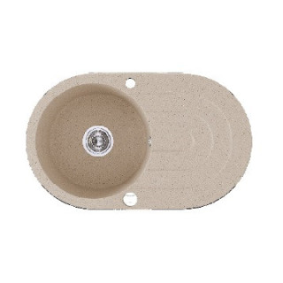 Zlewozmywak granitowy, 1 komora z ociekaczem, Laveo Dafne - beżowy