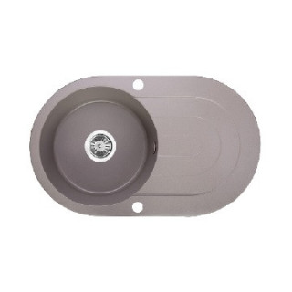 Zlewozmywak granitowy, 1 komora z ociekaczem, Laveo Dafne - szary