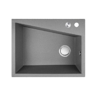 Zlewozmywak granitowy, 1 komora bez ociekacza, Laveo Grenada - szary