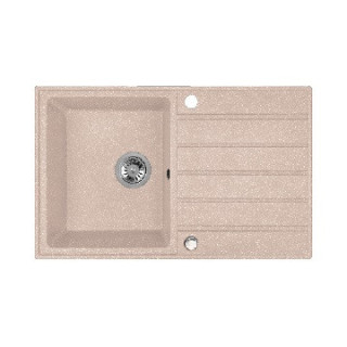 Zlewozmywak granitowy, 1 komora z ociekaczem, Laveo Margarita - beżowy