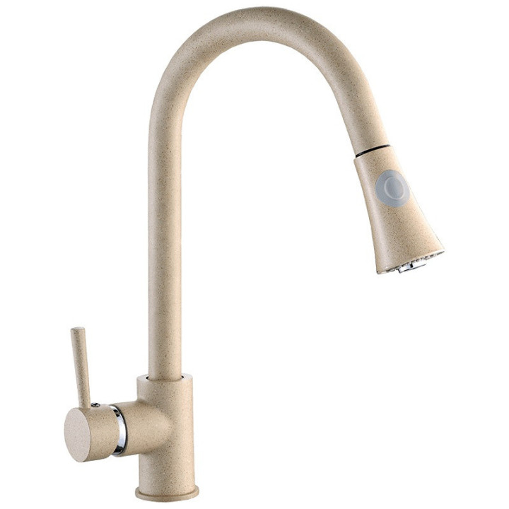 Bateria zlewozmywakowa Laveo Daru stojąca z wyciąganą wylewką typu U - chrom