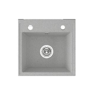 Zlewozmywak granitowy, 1 komora bez ociekacza, Laveo Trzynastka - szary