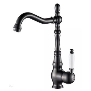 Bateria zlewozmywakowa Laveo Evora stojąca z wylewką typu L - mosiądz antyczny