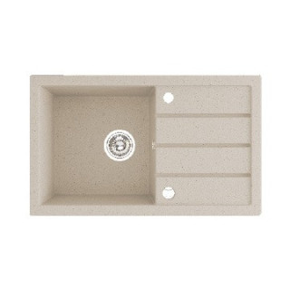 Zlewozmywak granitowy, 1 komora z ociekaczem, Laveo Trzynastka - beżowy