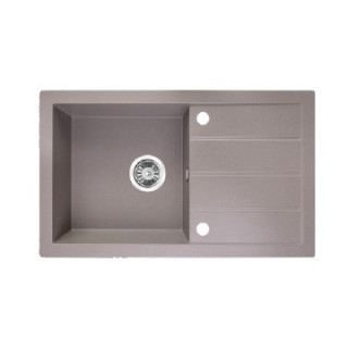 Zlewozmywak granitowy, 1 komora z ociekaczem, Laveo Trzynastka - szary