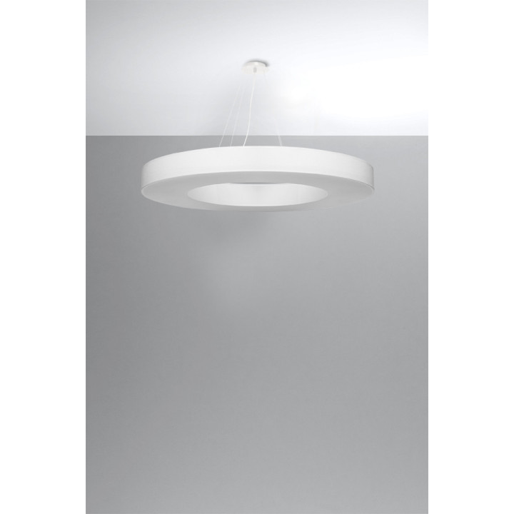 Żyrandol Sollux Ligthing Saturno 90, okrągły, 90x90cm, E27 6x60W, biały