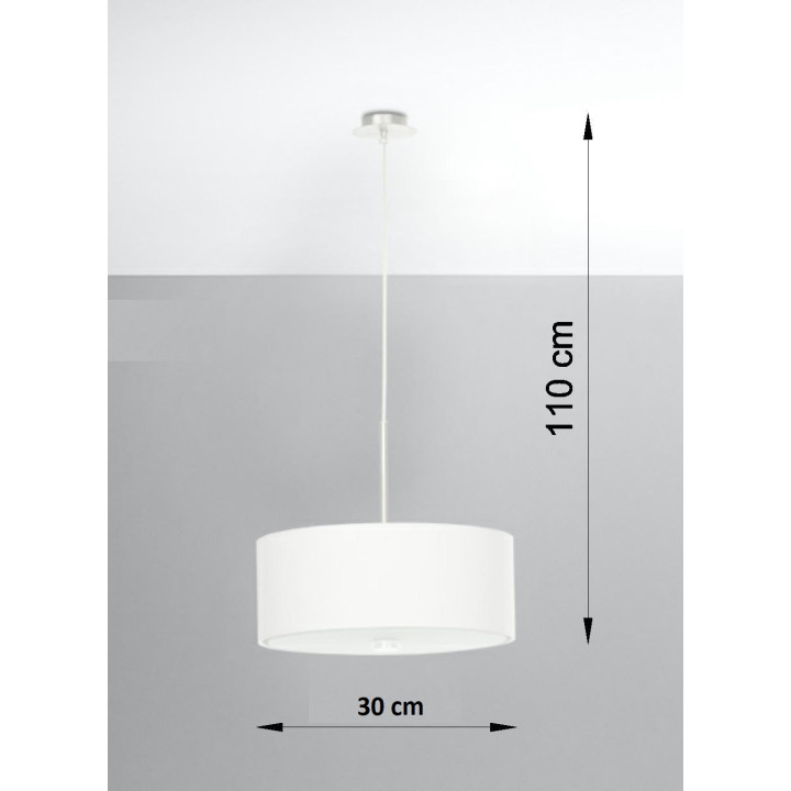 Żyrandol Sollux Ligthing Saturno 90 Slim, okrągły, 90x90cm, E27 8x60W, czarny/biały