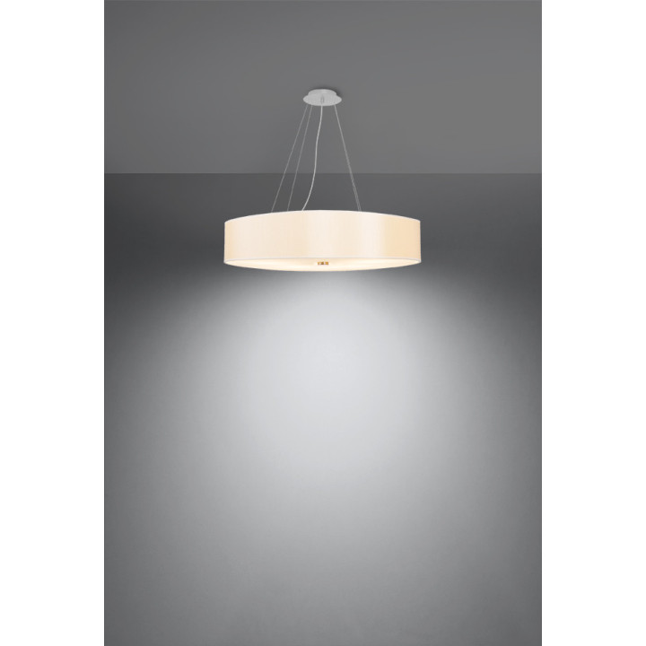 Żyrandol Sollux Ligthing Skala 50, okrągły, 50x50cm, E27 5x60W, biały