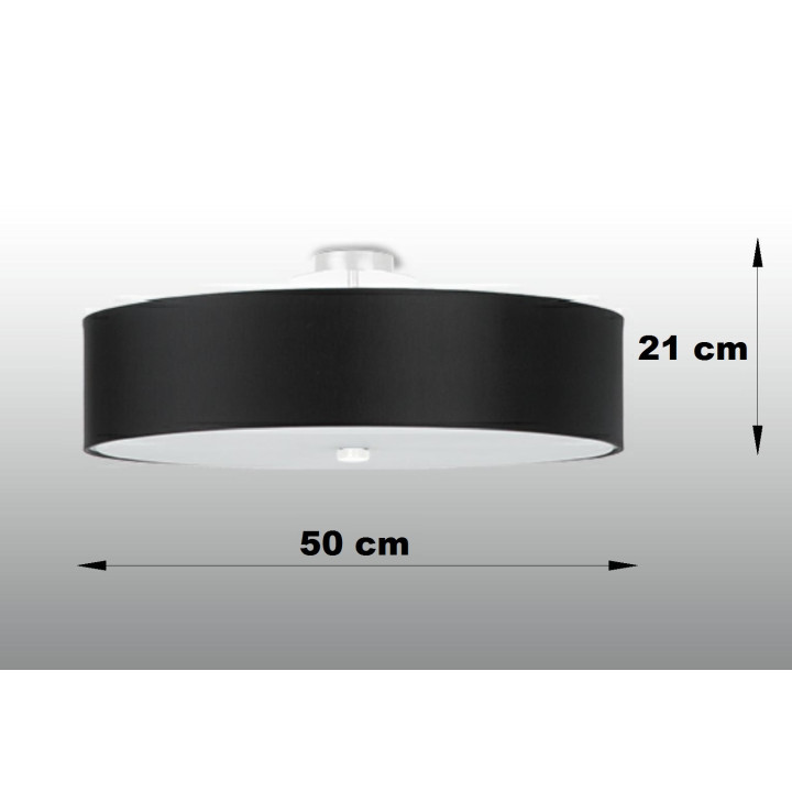 Plafon Sollux Ligthing Skala 50, okrągły, 50x50cm, E27 5x60W, biały