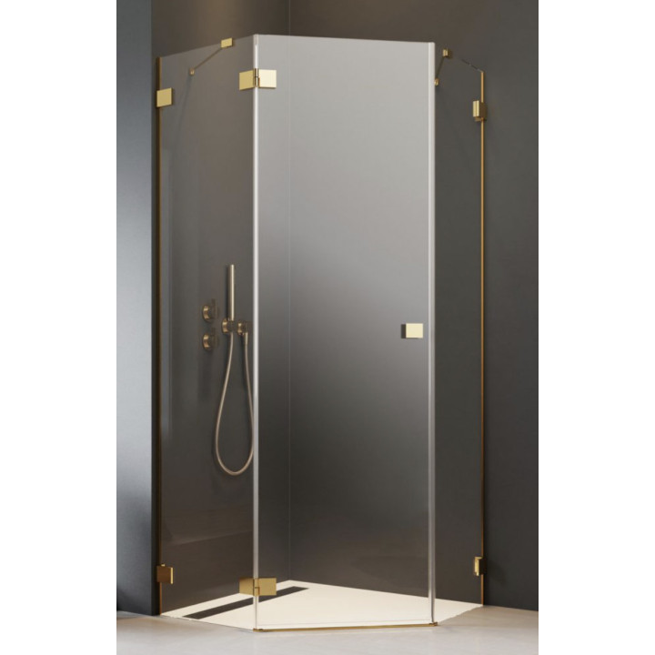 Część prawa kabiny Radaway Essenza Pro Gold KDD, 1000x2000mm, szkło przejrzyste, złoty profil