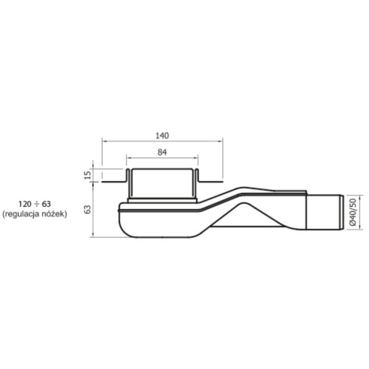 Pełny zestaw odpływu prysznicowego Wiper New Premium, 500mm, wzór Tivano, wykończenie poler