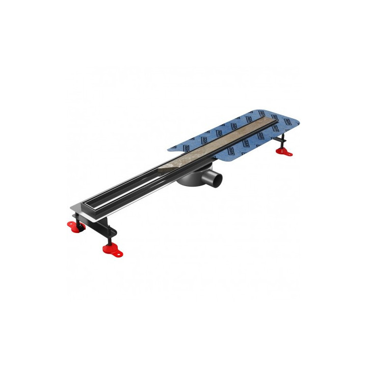 Odpływ liniowy, pełny zestaw,  Wiper New Premium, 1200mm, wzór Ponente, wykończenie poler