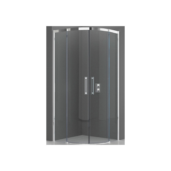 Kabina prysznicowa Novellini Rose Rosse R 90x120 cm półokrągła asymetryczna - wersja lewa- sanitbuy.pl