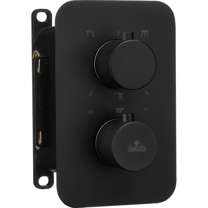 Element natynkowy Deante Box, okrągły, czarny