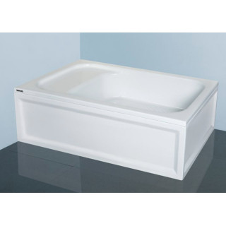 Brodzik prostokątny Sanplast Classic Bzs/CL 80x100x28+STB, z siedziskiem, 80x120cm, biały