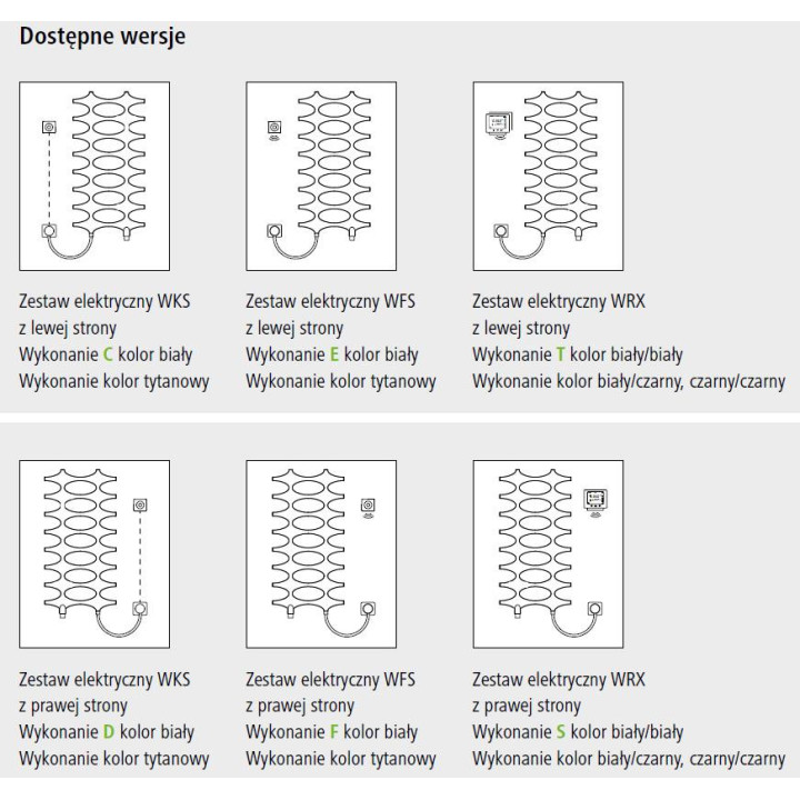 Grzejnik Kermi Ideos-V z dodatkowym zasilaniem elektrycznym (WFS) 152,6x75,8 cm - biały