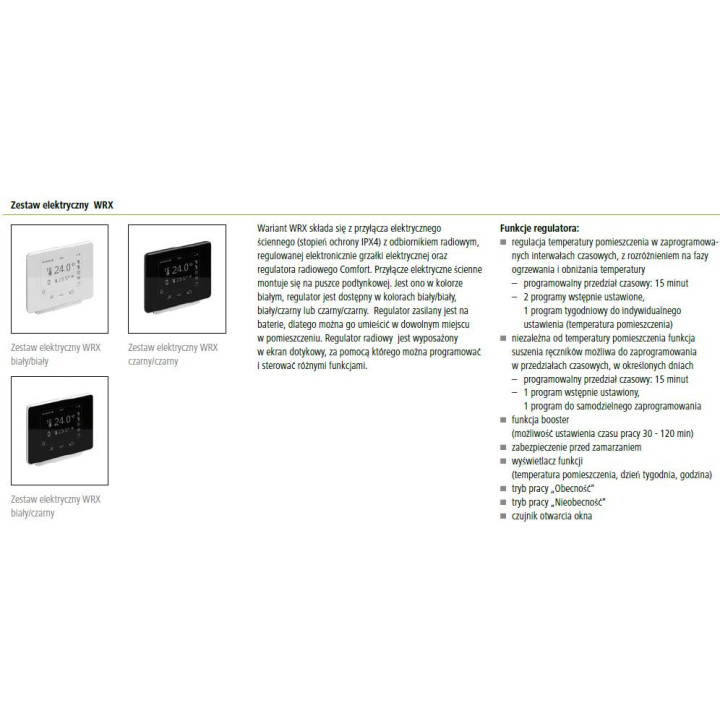 Grzejnik Kermi Ideos-V z dodatkowym zasilaniem elektrycznym (WFS) 152,6x75,8 cm - biały