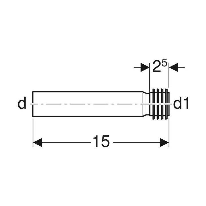 Przedłużka kolana spłukującego Geberit, z uczelką, dla pisuarów