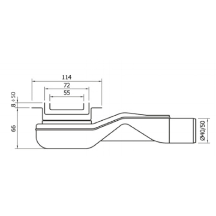 Odpływ liniowy, pełny zestaw,  Wiper New Premium, 1200mm, wzór Ponente, wykończenie poler