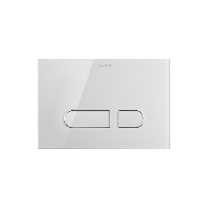 Przycisk uruchamiający Duravit DuraSystem A1, szkło białe