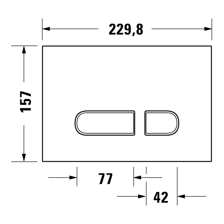 Przycisk uruchamiający Duravit DuraSystem A1, szkło białe