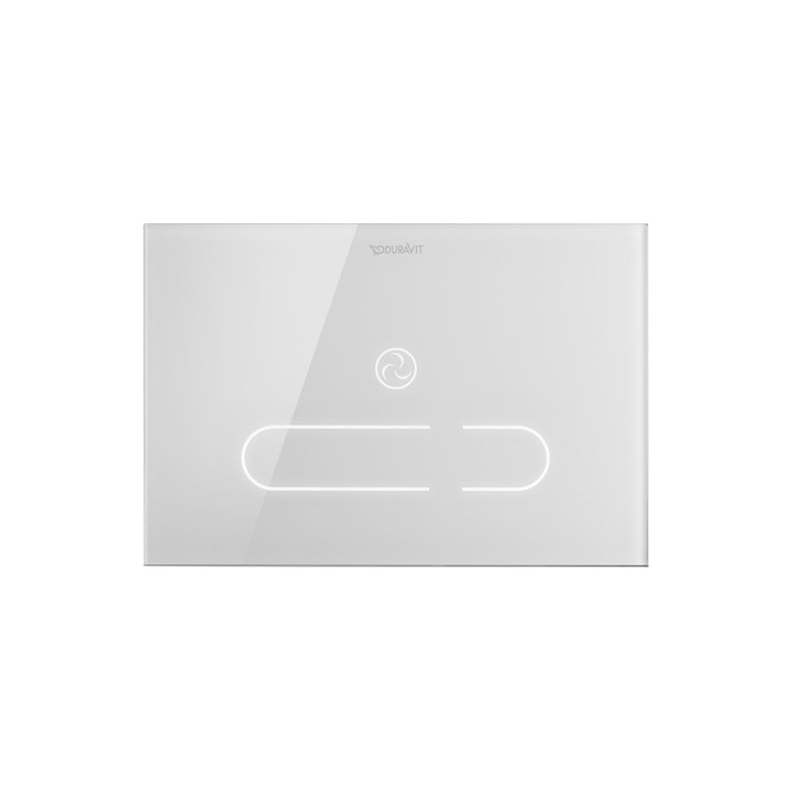 Przycisk uruchamiający Duravit DuraSystem A1, szkło białe
