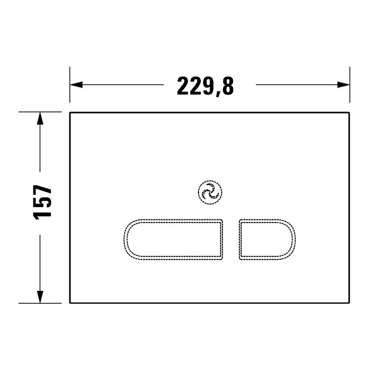 Przycisk uruchamiający Duravit DuraSystem A1, szkło białe