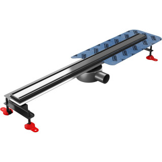 Odpływ liniowy, pełny zestaw,  Wiper New Premium, 1200mm, wzór Ponente, wykończenie poler