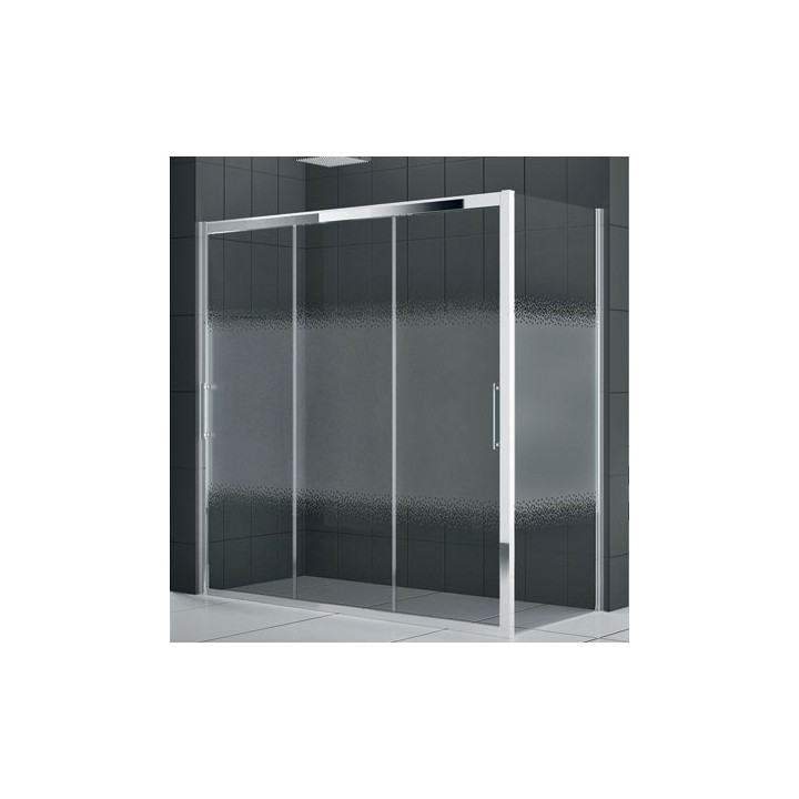 Drzwi prysznicowe Novellini Rose Rosse 3P 76-82 cm trzyczęściowe przesuwne do ścianki lub wnęki- sanitbuy.pl