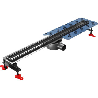 Odpływ liniowy, pełny zestaw,  Wiper New Premium, 1200mm, wzór Ponente, wykończenie poler