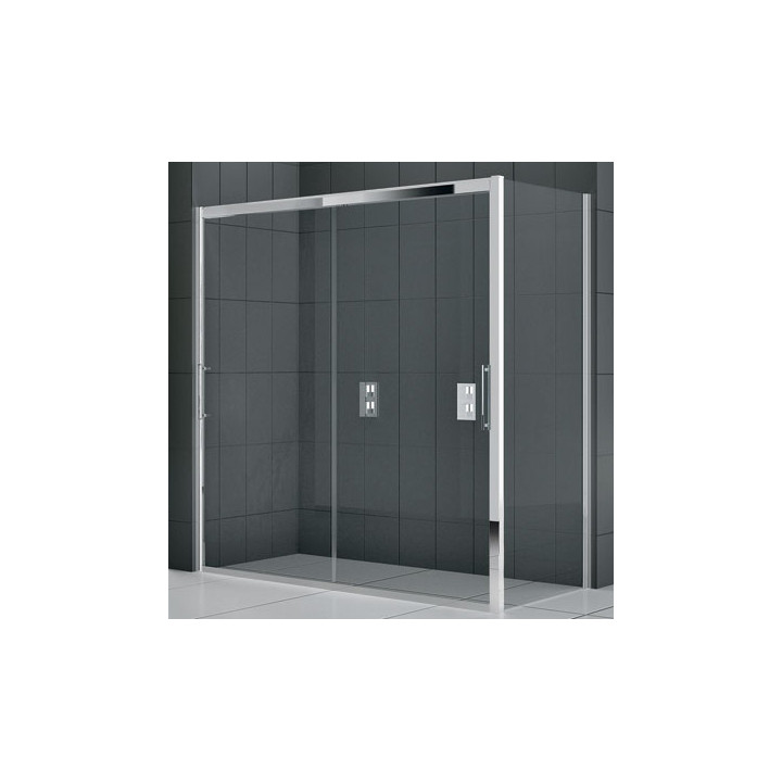 Drzwi prysznicowe Novellini Rose Rosse 2M 146-152 cm dwuczęściowe przesuwne do ścianki lub wnęki- sanitbuy.pl