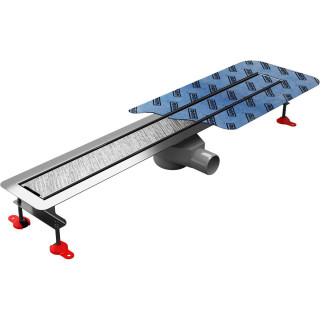 Odpływ liniowy, pełny zestaw,  Wiper New Premium, 1200mm, wzór Ponente, wykończenie poler