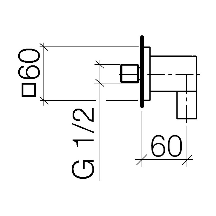 Przyłącze kątowe Dornbracht, G3/8", polerowany chrom