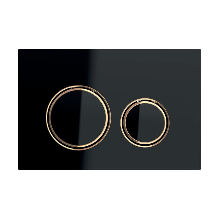 Przycisk uruchamiający Geberit Sigma21, spłukiwanie dwudzielne, szkło, biały/mosiądz