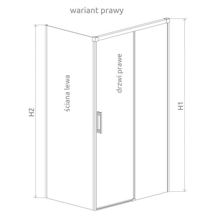 Ścianka boczna S1 Radaway Idea KDJ, lewa, 70cm, szkło przejrzyste, profil chrom