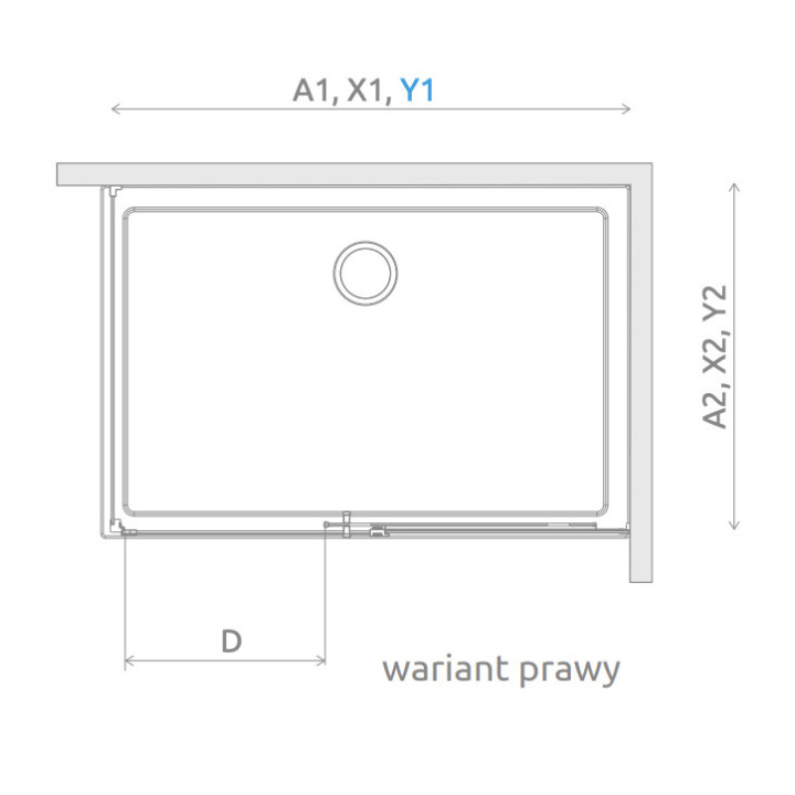 Ścianka boczna S1 Radaway Idea KDJ, lewa, 70cm, szkło przejrzyste, profil chrom