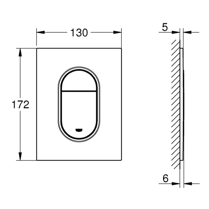 Przycisk uruchamiający Grohe Arena Cosmopolitan S - brushed warm sunset
