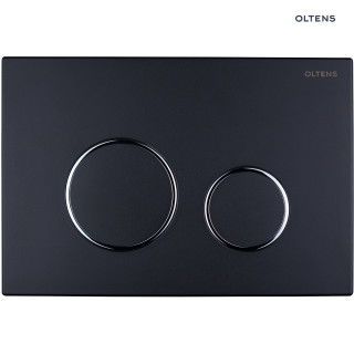 Przycisk spłukujący Oltens Lule, dwudzielny, 22x15cm, czarny mat
