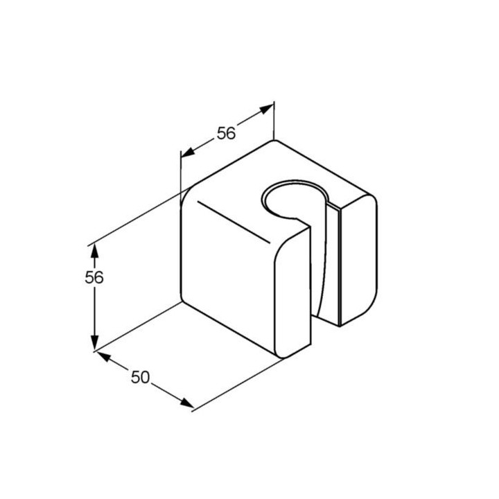 Uchwyt prysznicowy Kludi A-QA, ścienny, biały