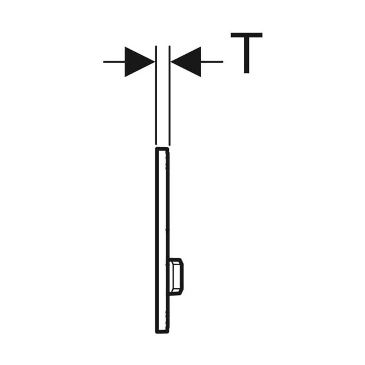 Przycisk uruchamiający Geberit Sigma30, do spłukiwania dwudzielnego, powłoka easy-to-clean, czarny